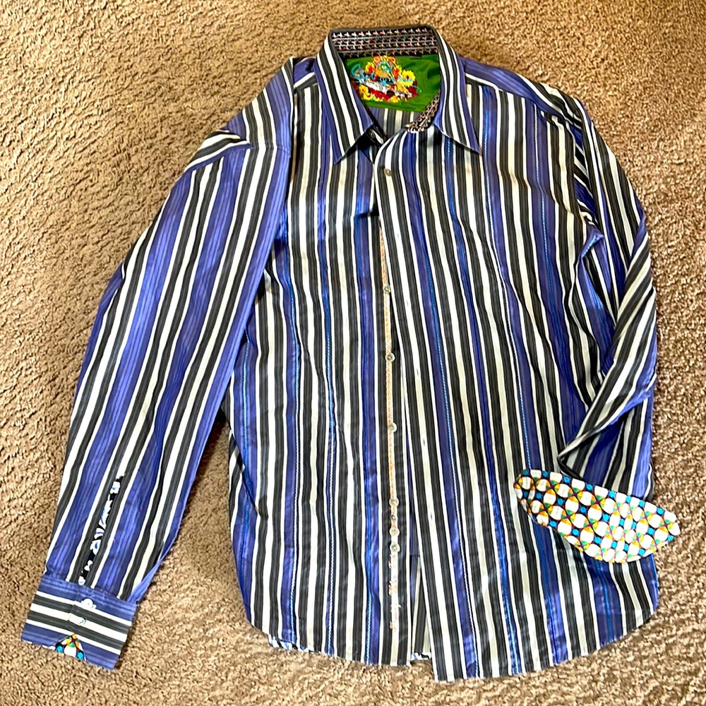 Robert Graham men’s shirt, Size XL, striped